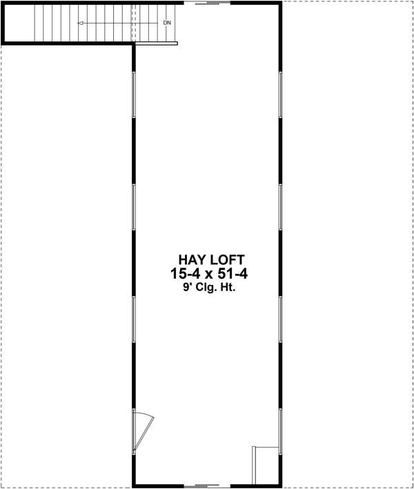 Floor Plan Second Story of Garage w/Apartments Plan #141-1300