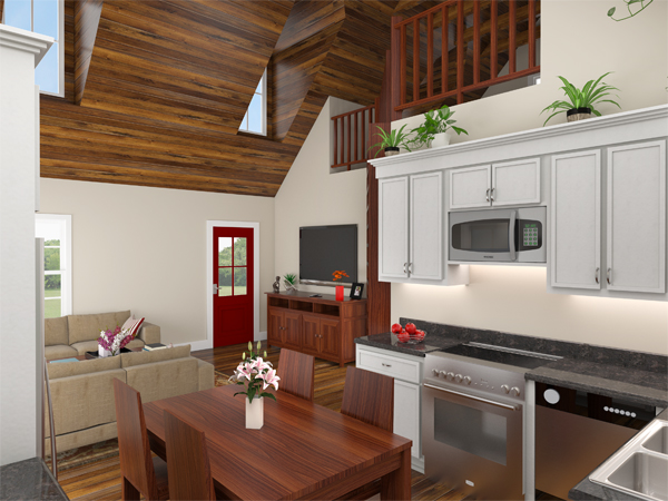 Kitchen of this 2-Bedroom, 1016 Sq Ft Plan - 141-1303