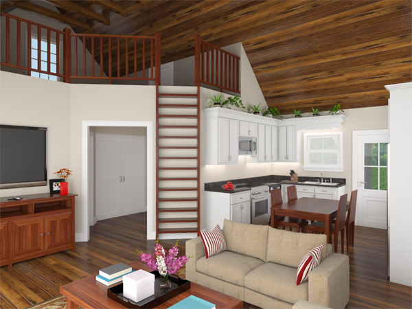 Great Room of this 2-Bedroom, 1016 Sq Ft Plan - 141-1303