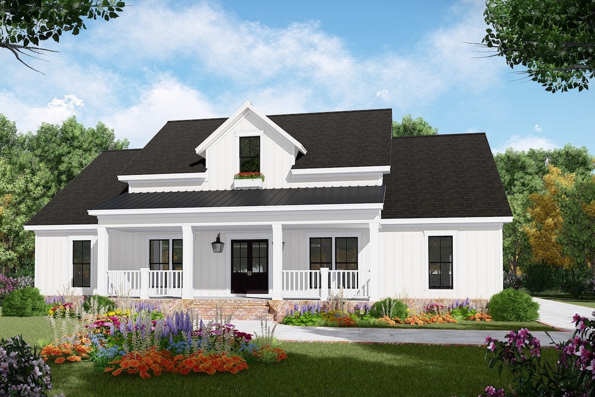 Home Plan Front Elevation of this 3-Bedroom,2149 Sq Ft Plan -141-1308