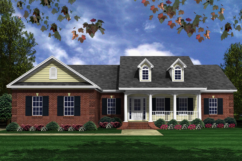 Front View of this 3-Bedroom, 1631 Sq Ft Plan - 141-1310
