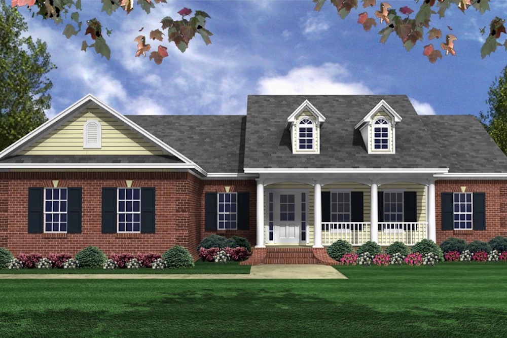 Traditional home plan (ThePlanCollection: House Plan #141-1310)
