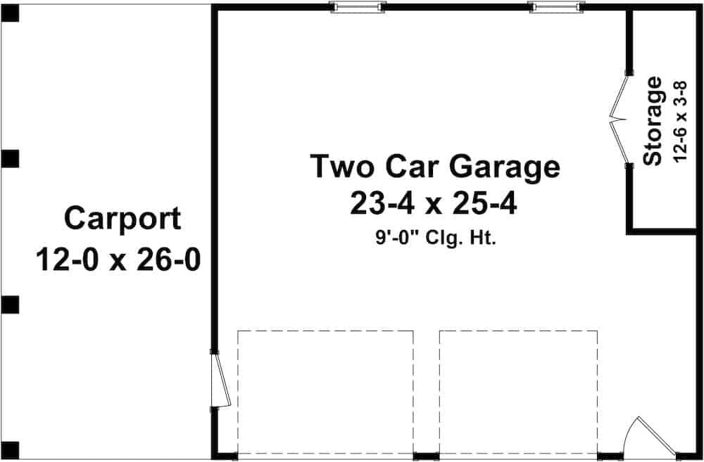 Floor Plan Garage of Garage Plan #141-1317