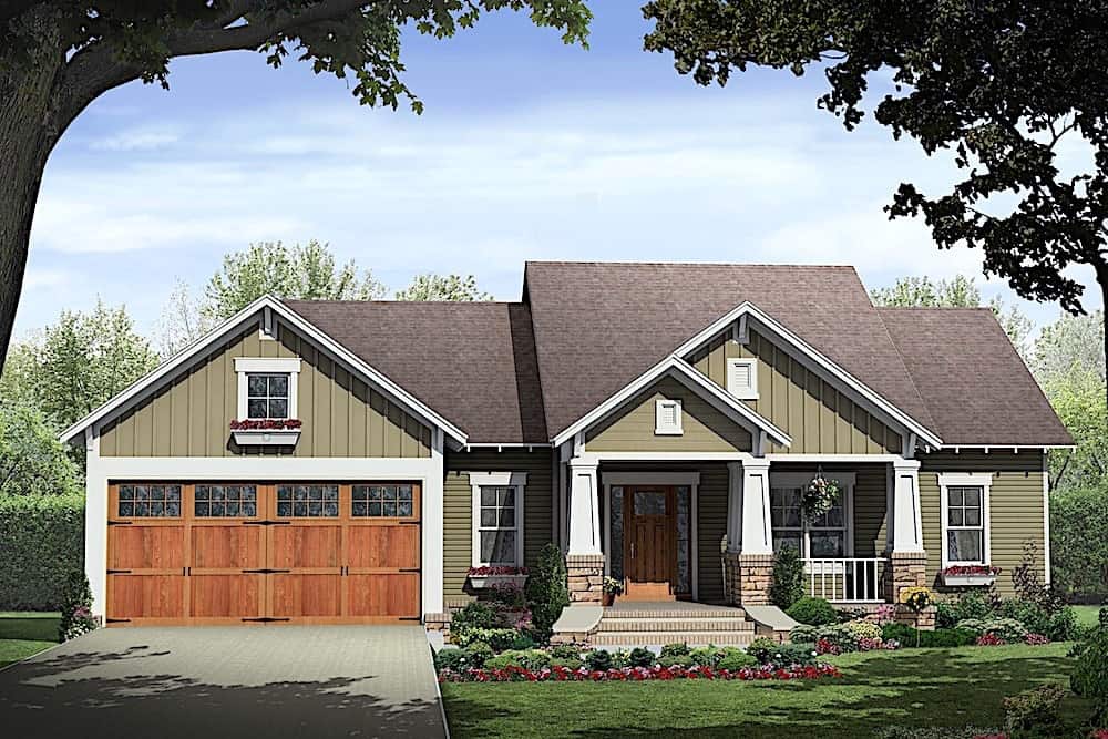 Ranch home (ThePlanCollection: Plan #141-1318)