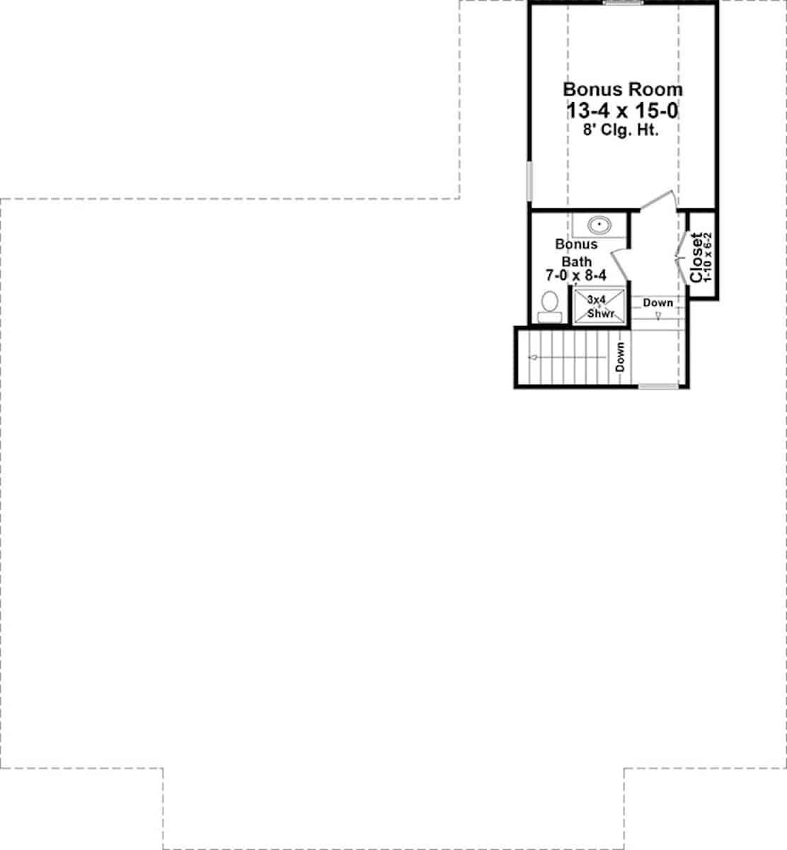 Bonus Room of Ranch Plan #141-1320