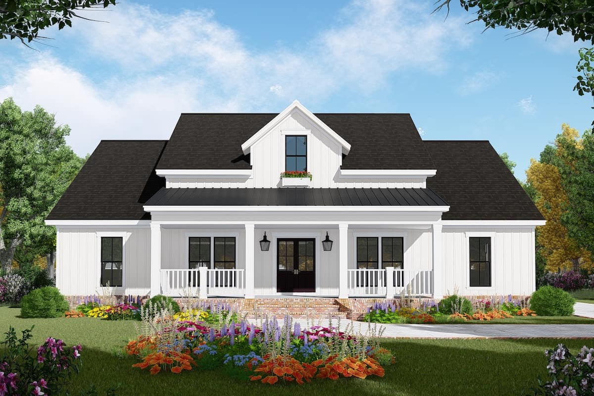 Ranch style house (ThePlanCollection: Plan #141-1320)