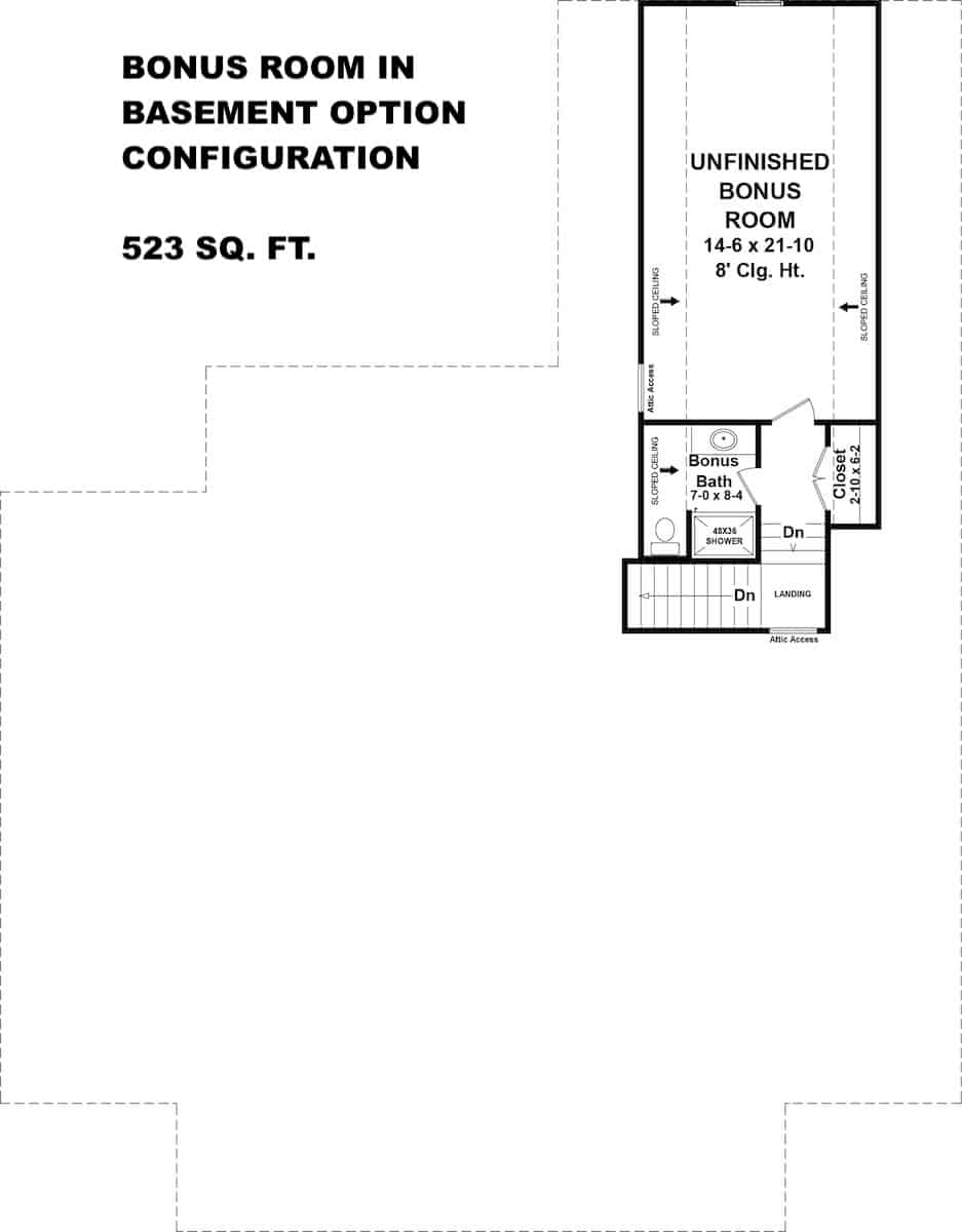 Bonus Room of Modern Farmhouse Plan #141-1321