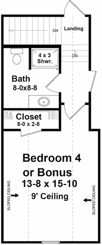 Bonus Room of Ranch Plan #141-1322
