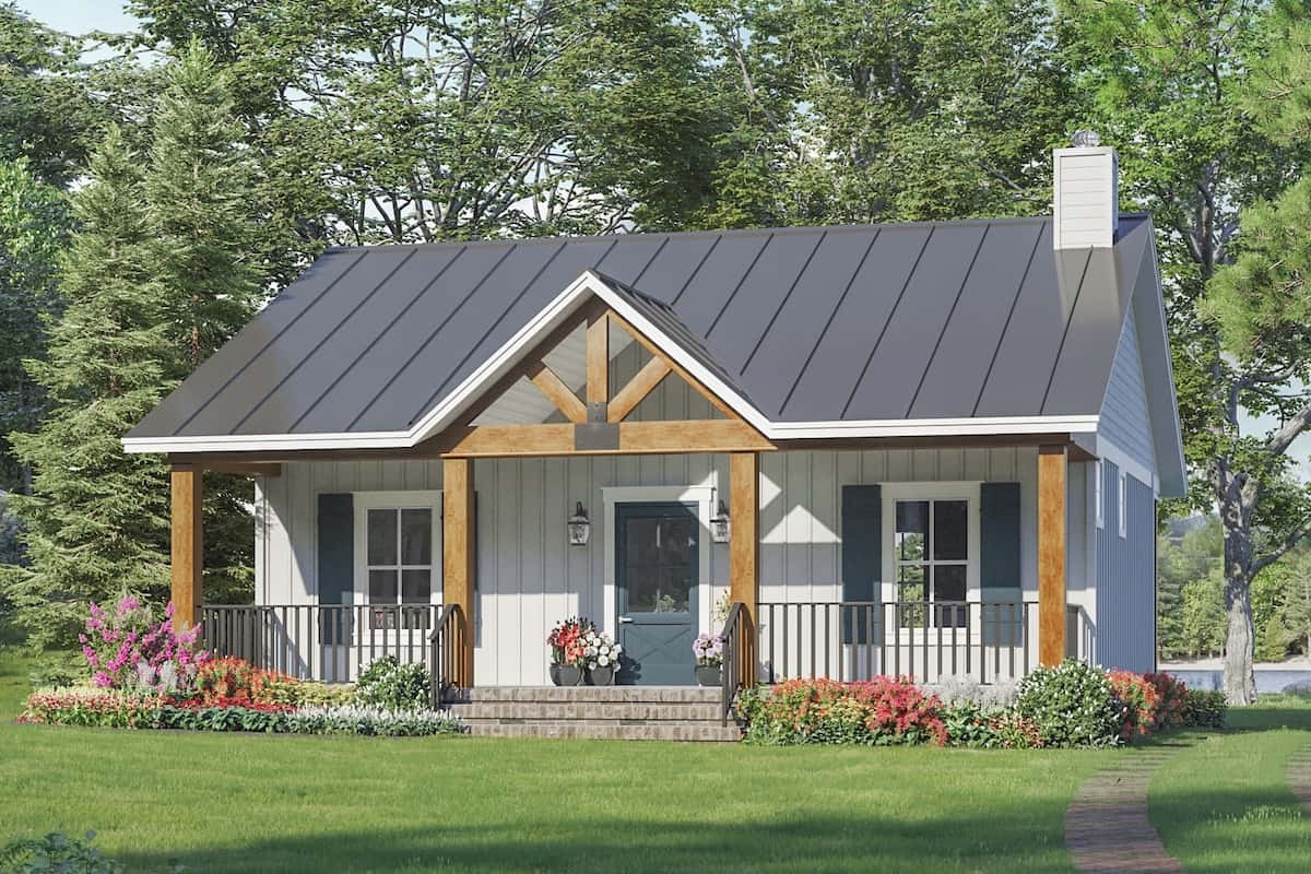 Small House Plans home (ThePlanCollection: Plan #141-1324)