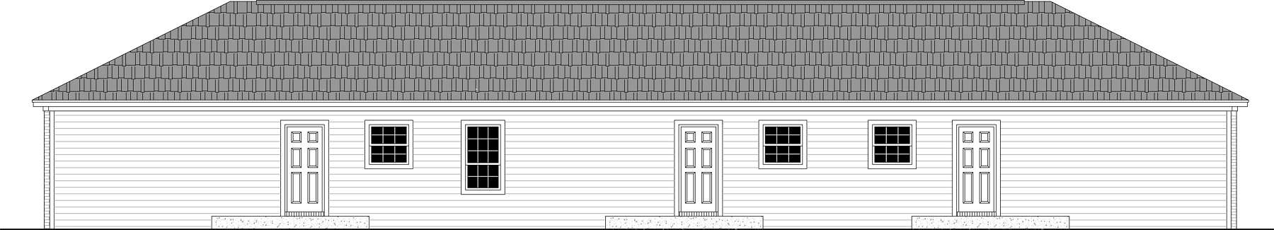 Home Plan Rear Elevation of this 2-Bedroom,2475 Sq Ft Plan -141-1329