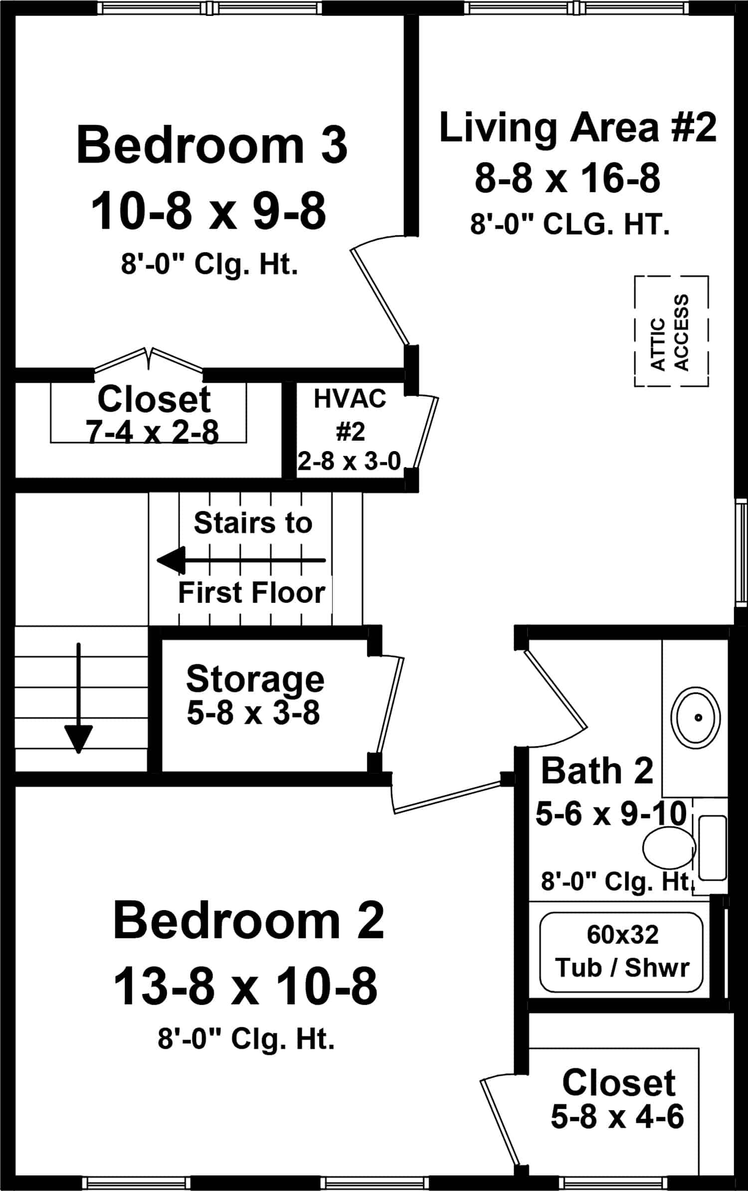 Upper Level of Country Plan #141-1330