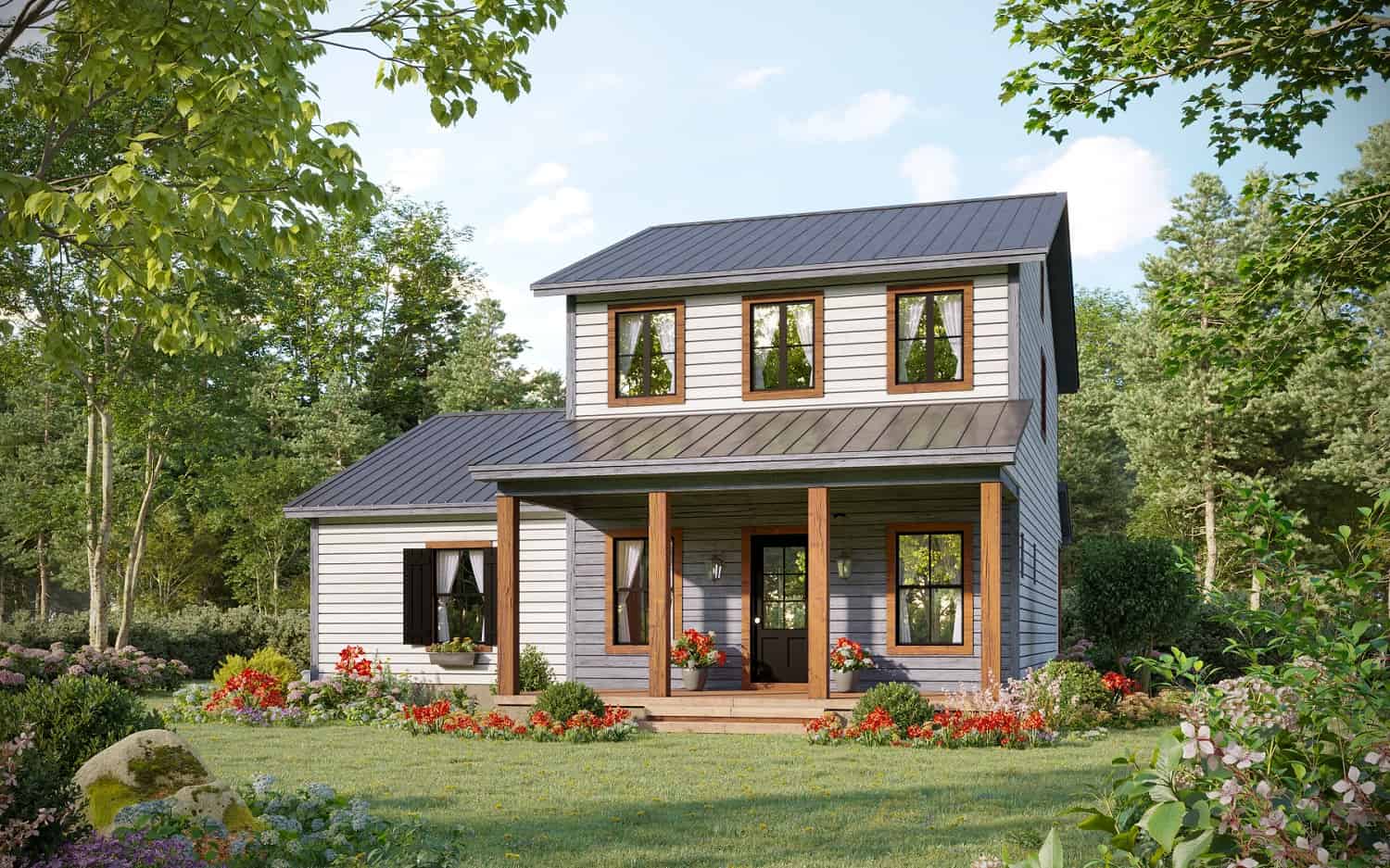 Front elevation of Country home (ThePlanCollection: House Plan #141-1330)