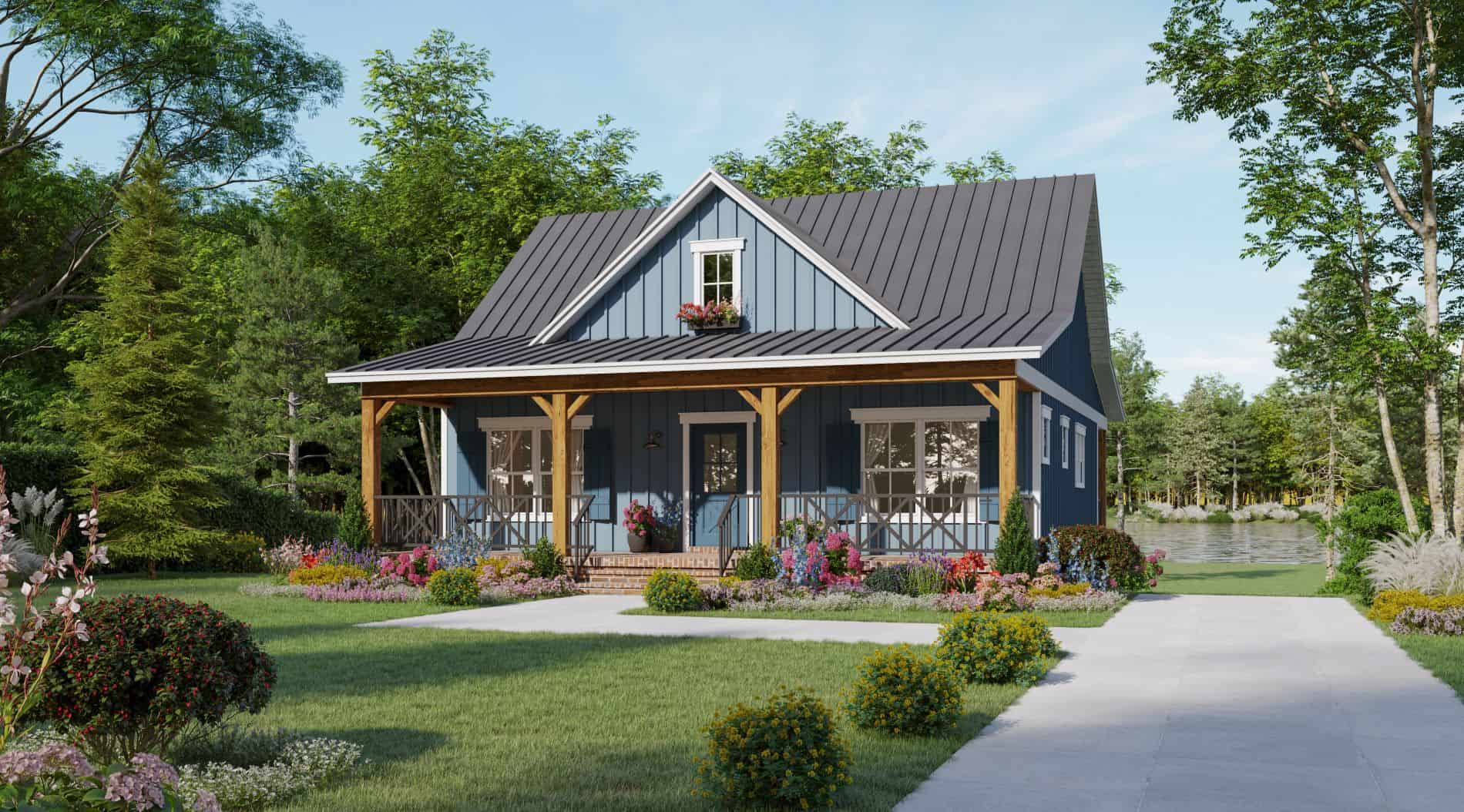 Front elevation of Country home (ThePlanCollection: House Plan #141-1335)
