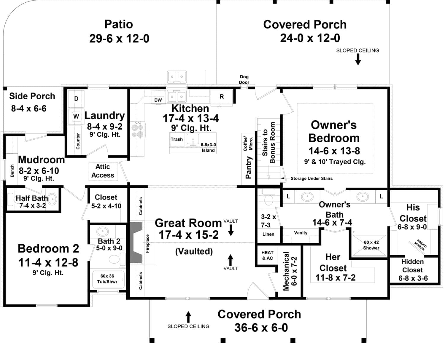 Main Level of Country Plan #141-1336