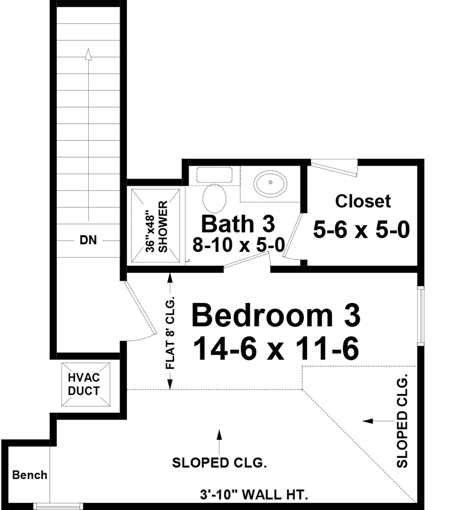 Bonus Room of Country Plan #141-1336