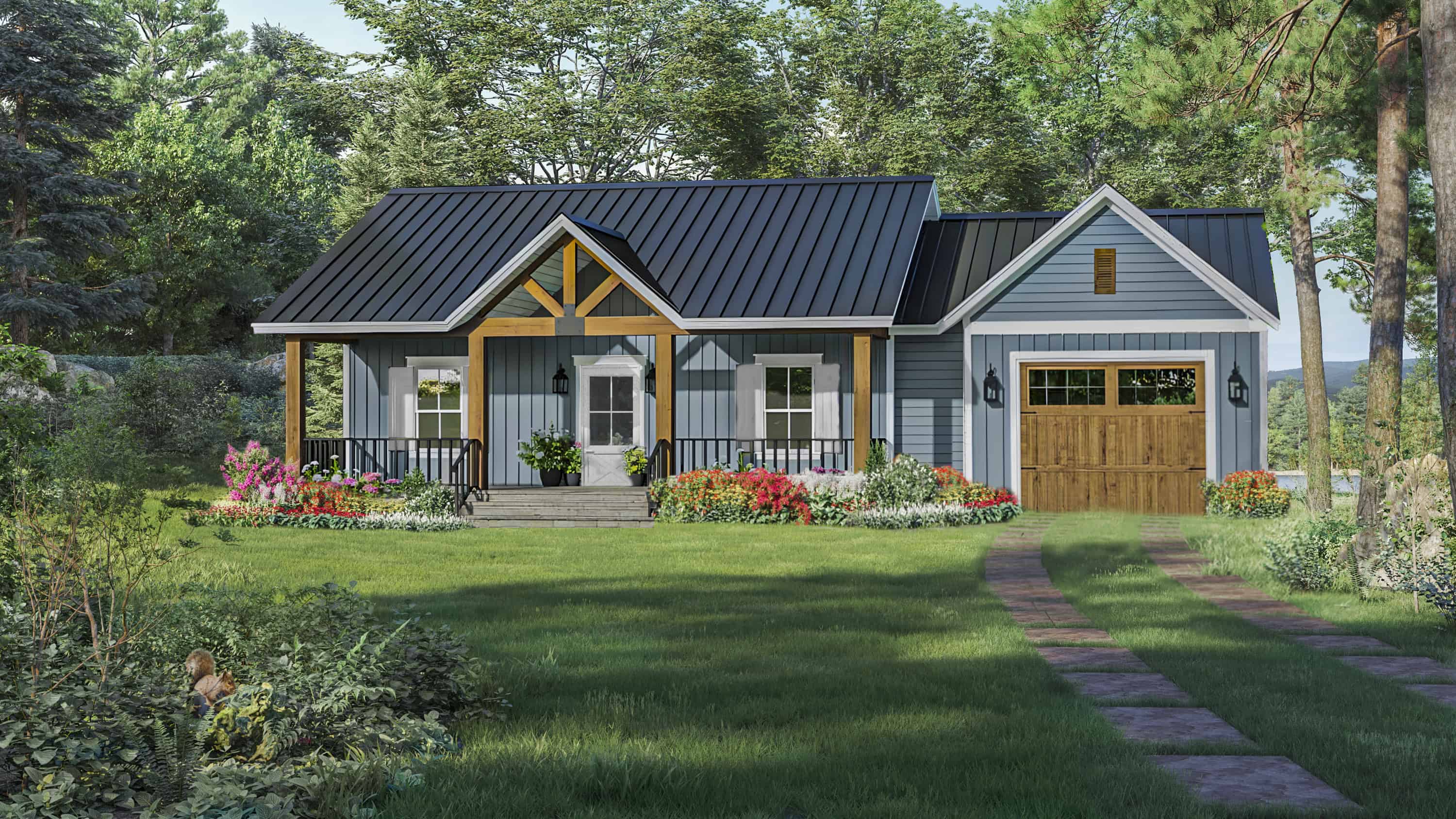 Front elevation of Country home (ThePlanCollection: House Plan #141-1341)