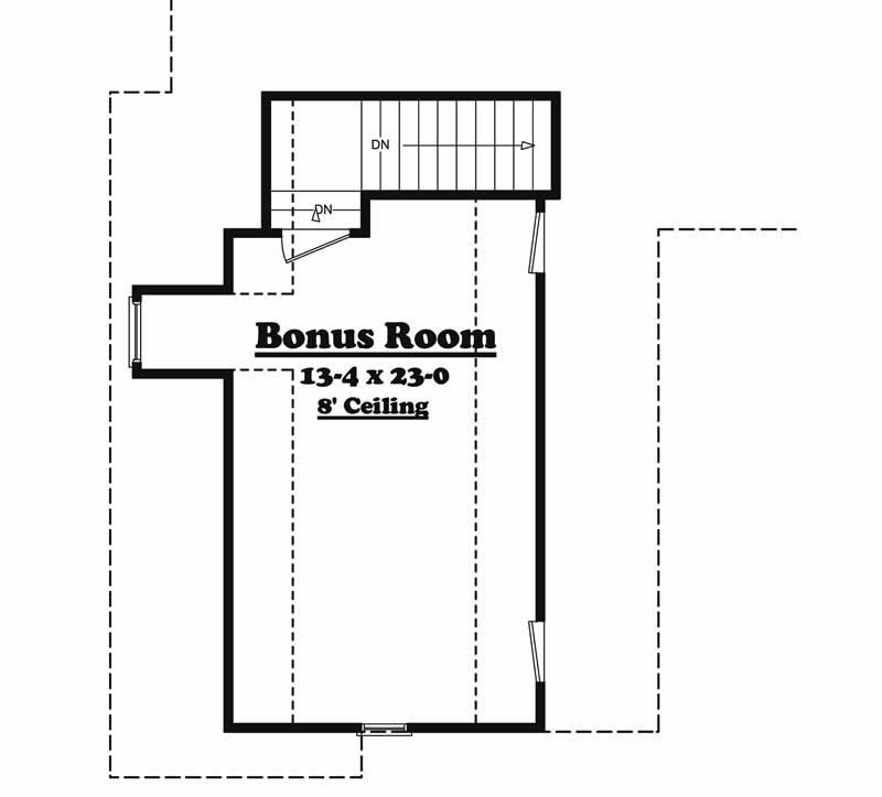 Bonus Room of this 3-Bedroom, 2400 Sq Ft Plan - 142-1001