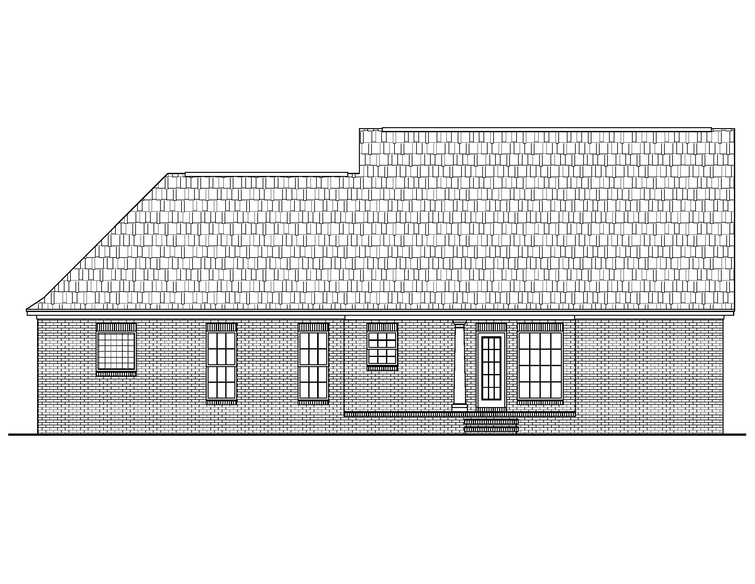 Home Plan Rear Elevation of this 3-Bedroom,1500 Sq Ft Plan -142-1013