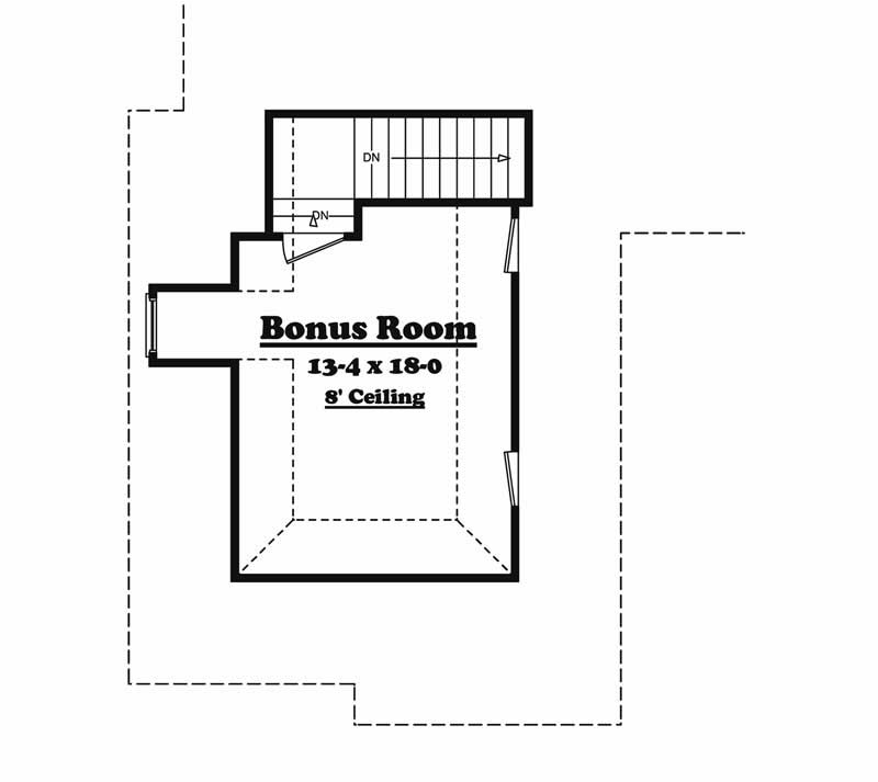 Bonus Room of this 3-Bedroom, 2300 Sq Ft Plan - 142-1027