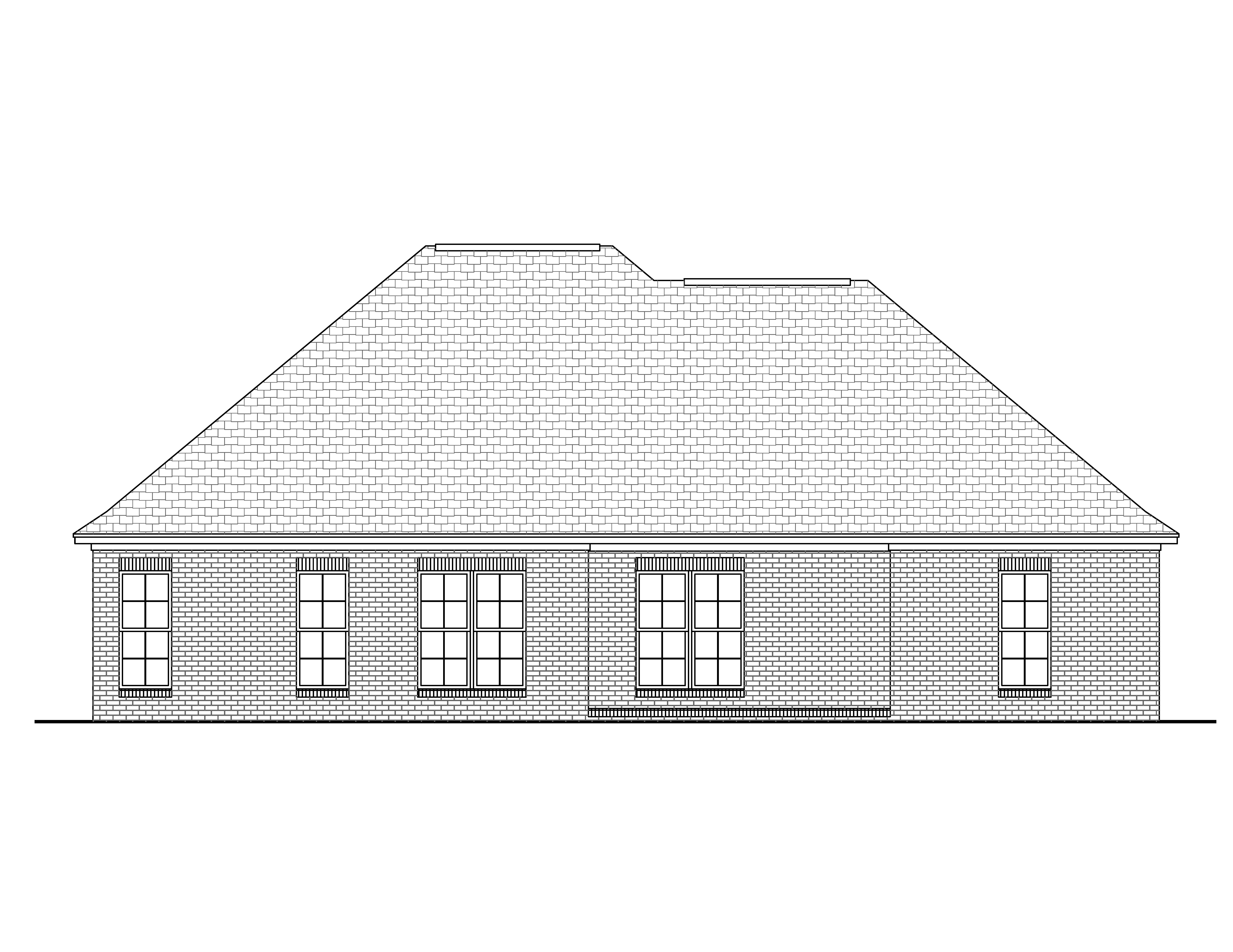 Home Plan Rear Elevation of this 3-Bedroom,1700 Sq Ft Plan -142-1033
