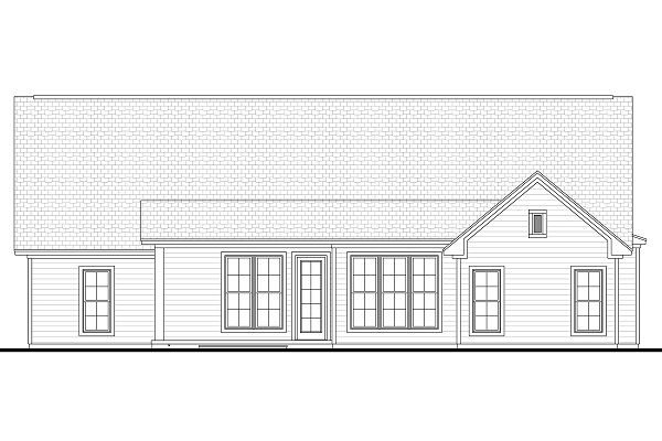 Home Plan Rear Elevation of this 3-Bedroom,2136 Sq Ft Plan -142-1051