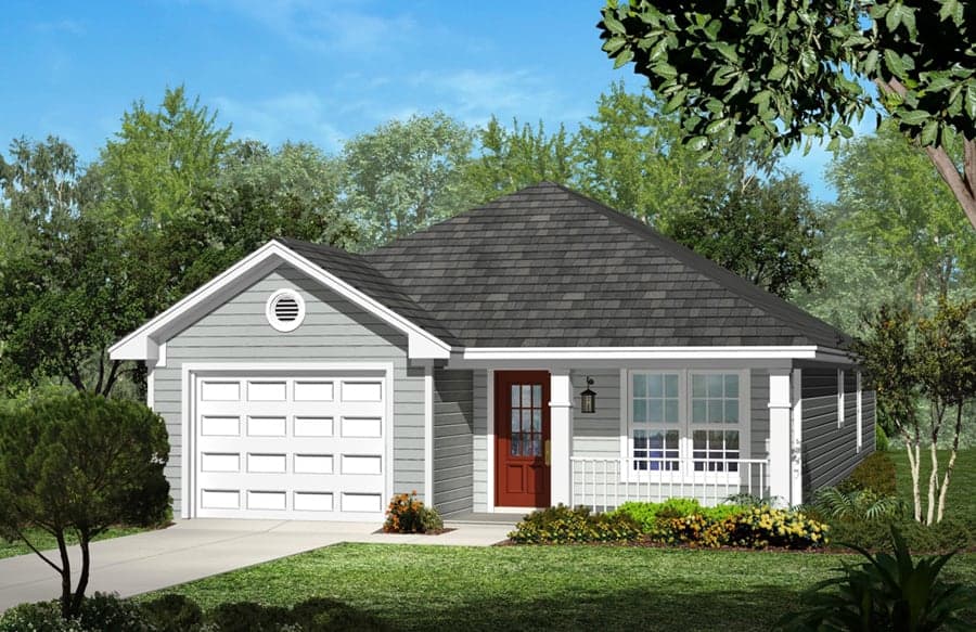 Front Door of this 3-Bedroom,1250 Sq Ft Plan -142-1053
