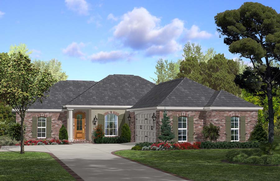 Acadian home (ThePlanCollection: Plan #142-1063)