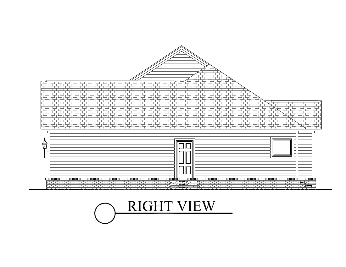 Home Plan Right Elevation of this 3-Bedroom,1675 Sq Ft Plan -142-1067