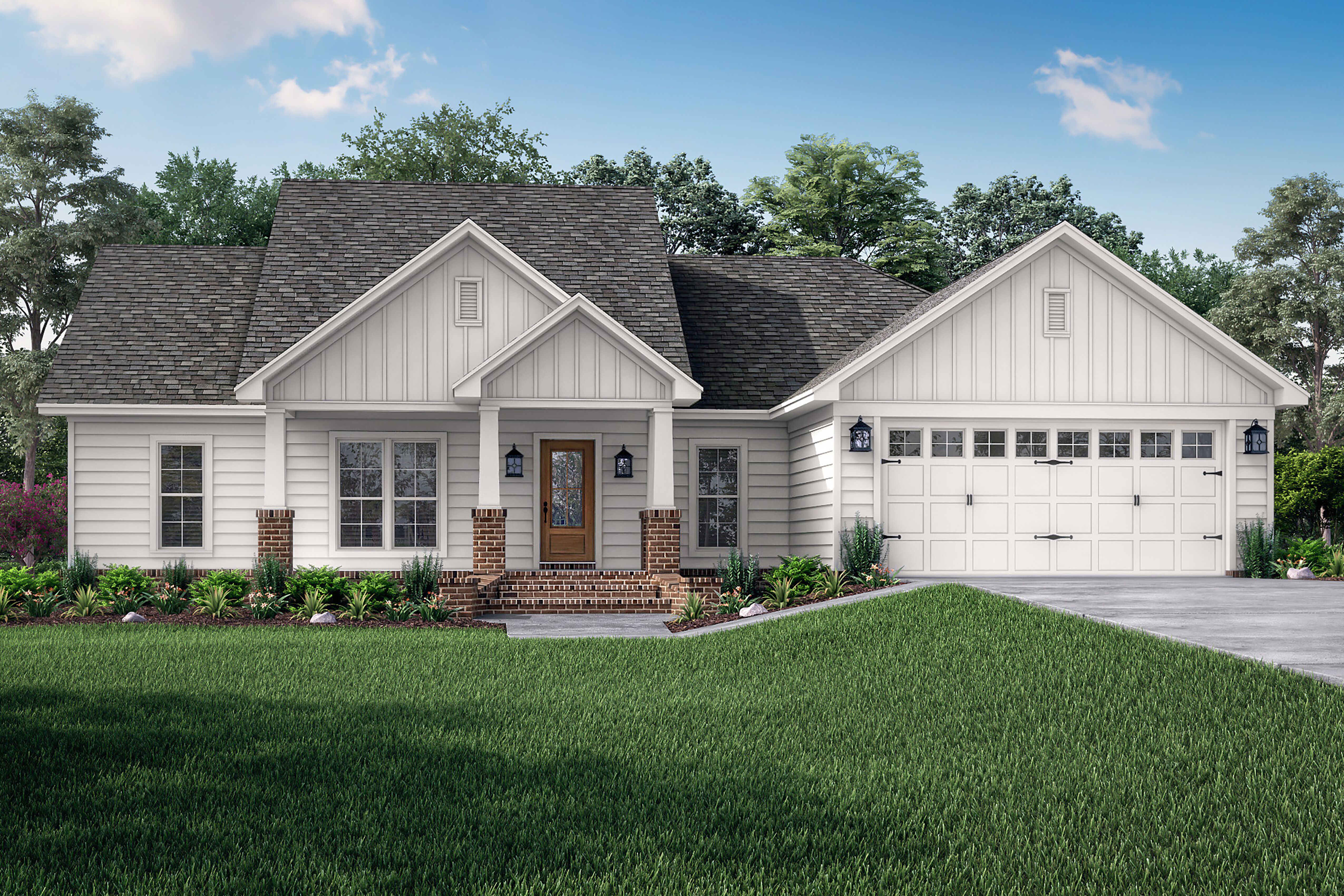 Front View of this 3-Bedroom, 1675 Sq Ft Plan - 142-1067