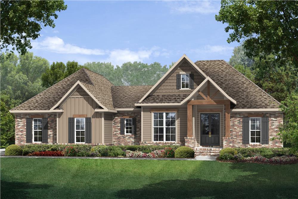 Front View of this 3-Bedroom, 1769 Sq Ft Plan - 142-1075