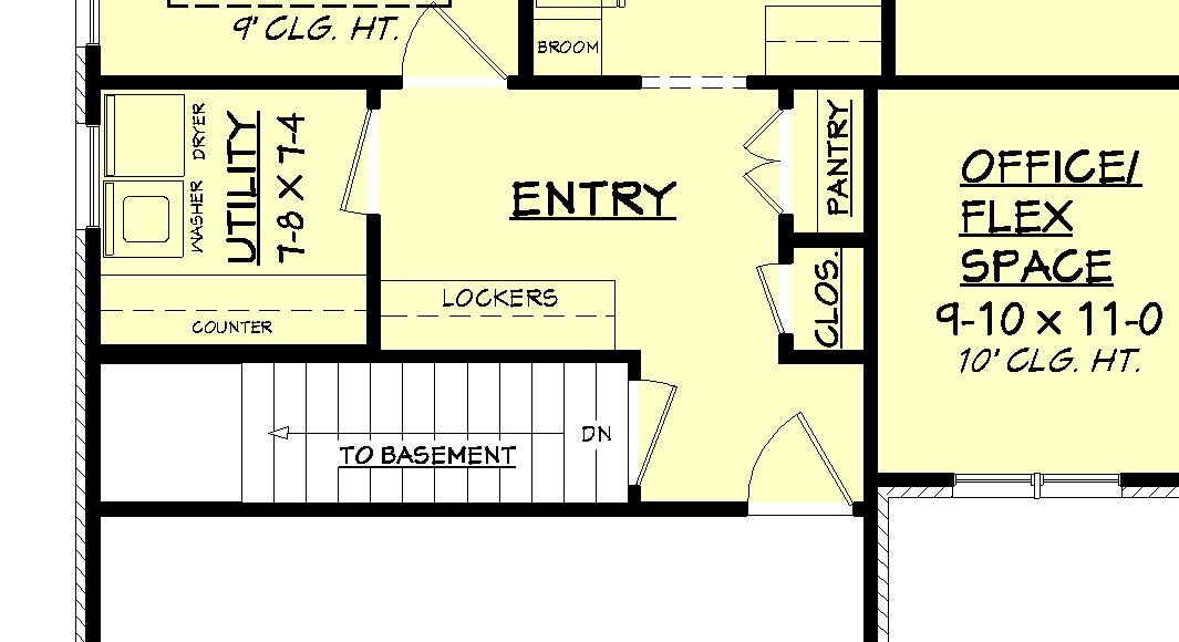 Floor Plan Basement of Traditional Plan #142-1076