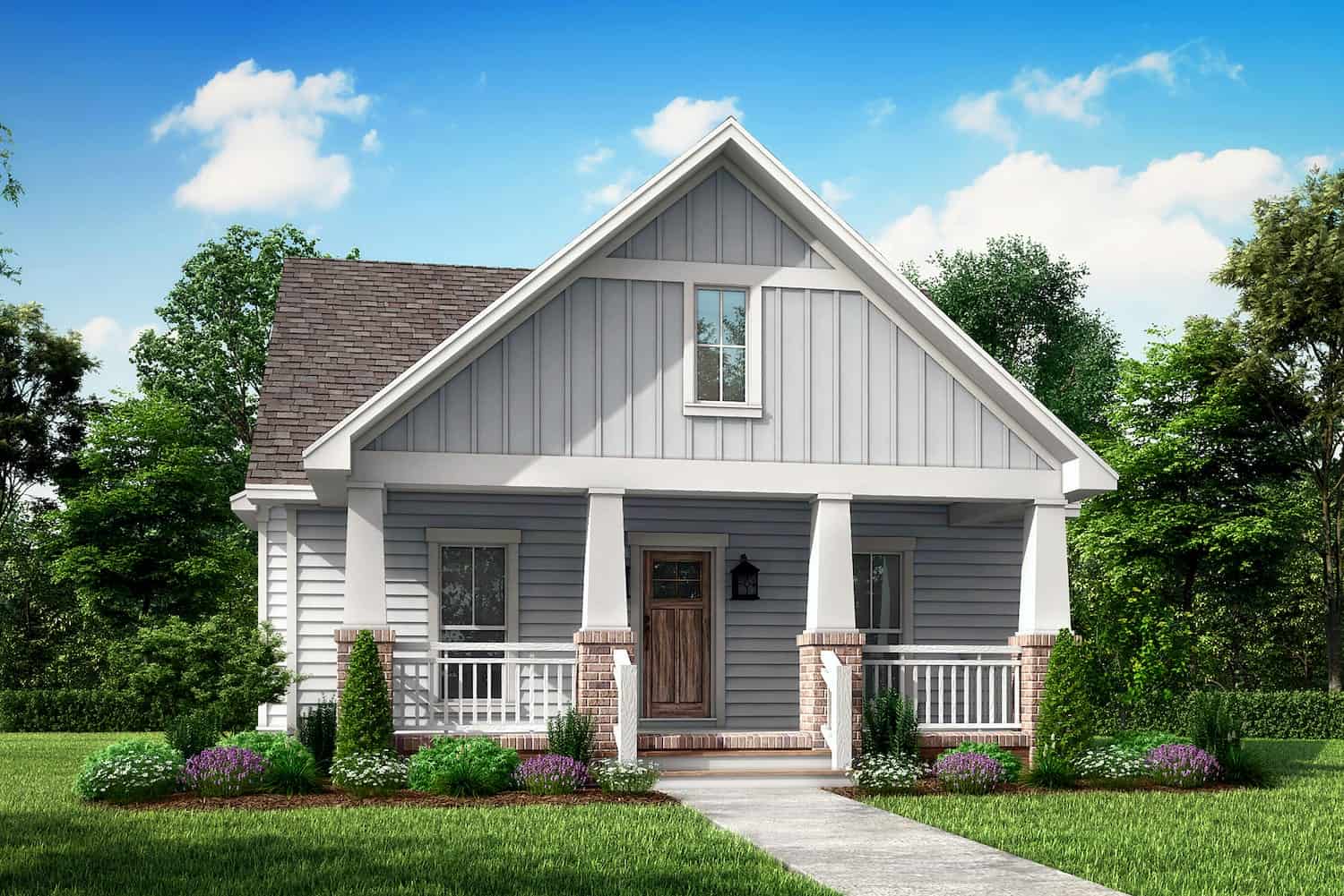 Front View of this 3-Bedroom, 1800 Sq Ft Plan - 142-1079