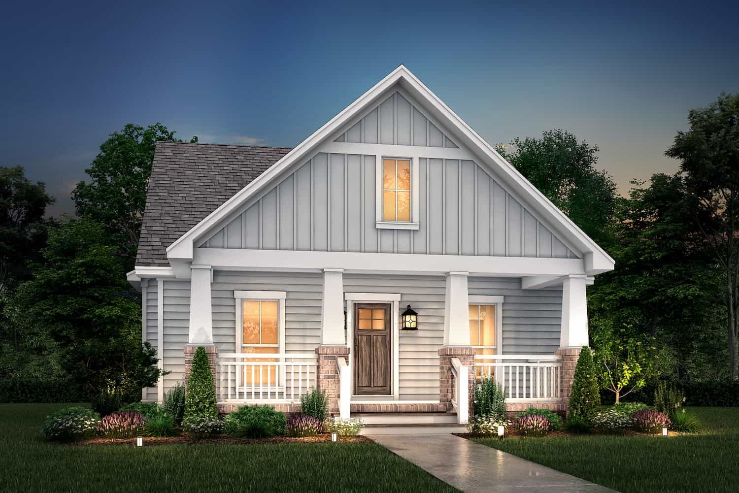 Home at Night of this 3-Bedroom, 1800 Sq Ft Plan - 142-1079