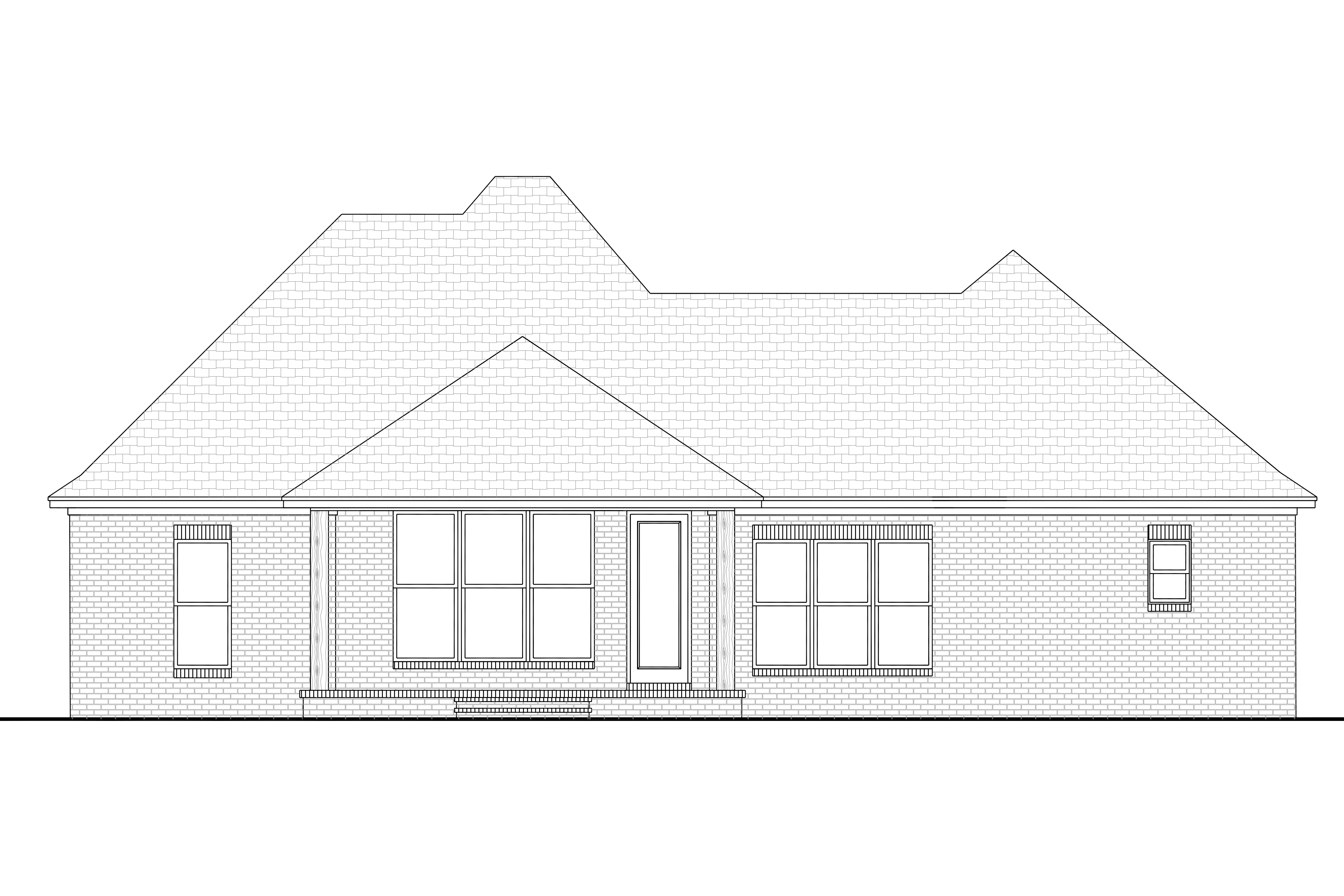 Home Plan Rear Elevation of this 3-Bedroom,1945 Sq Ft Plan -142-1089