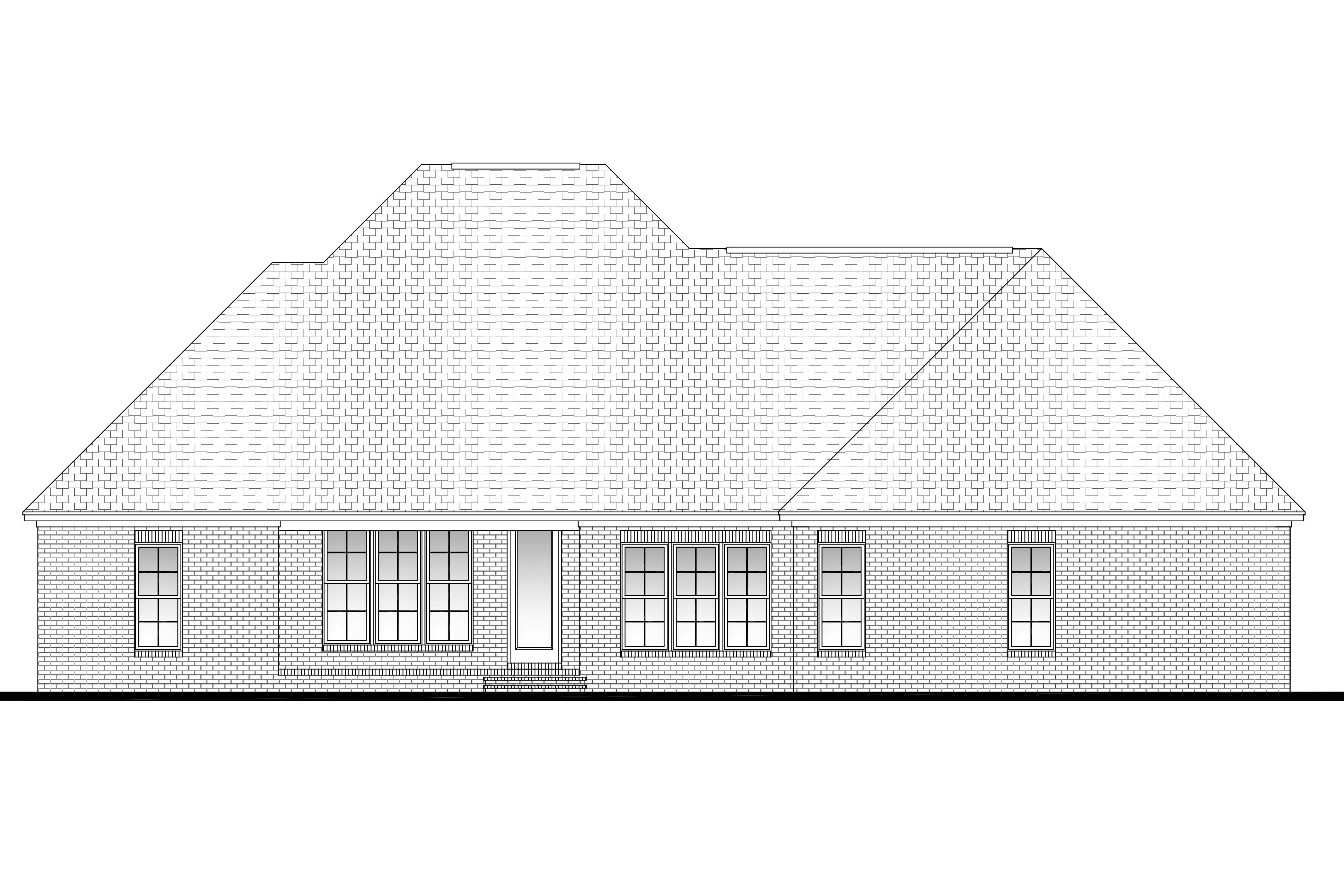Home Plan Rear Elevation of this 3-Bedroom,2091 Sq Ft Plan -142-1094