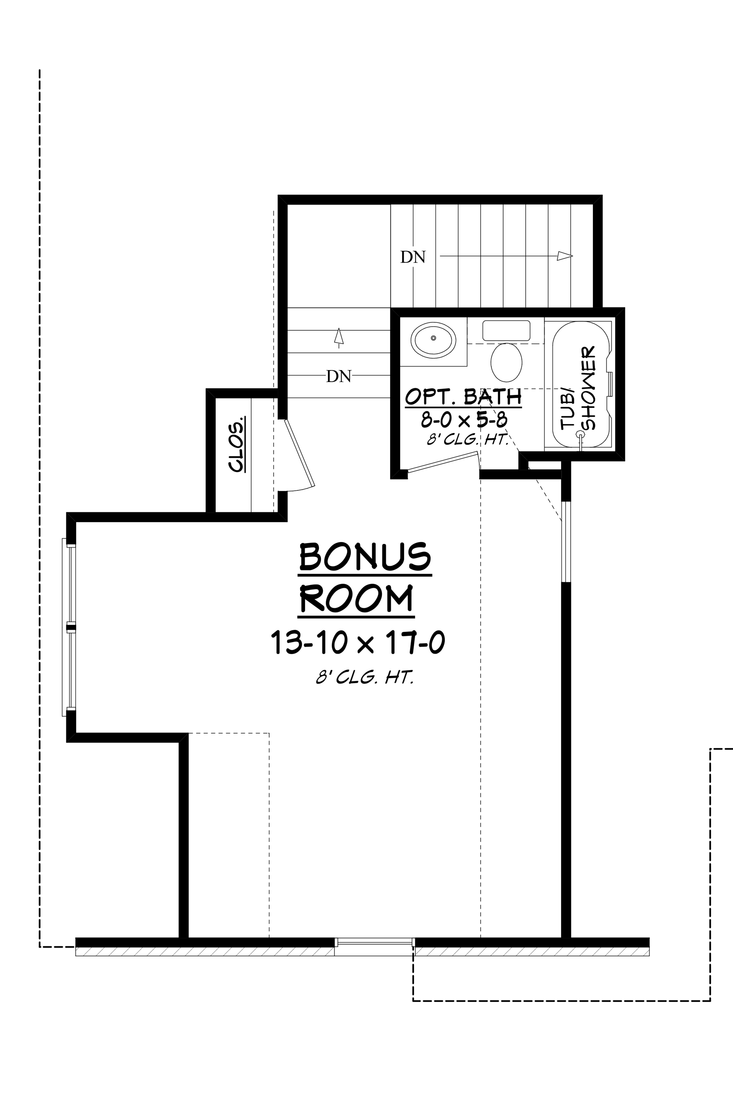 Floor Plan Second Story of Country Plan #142-1101