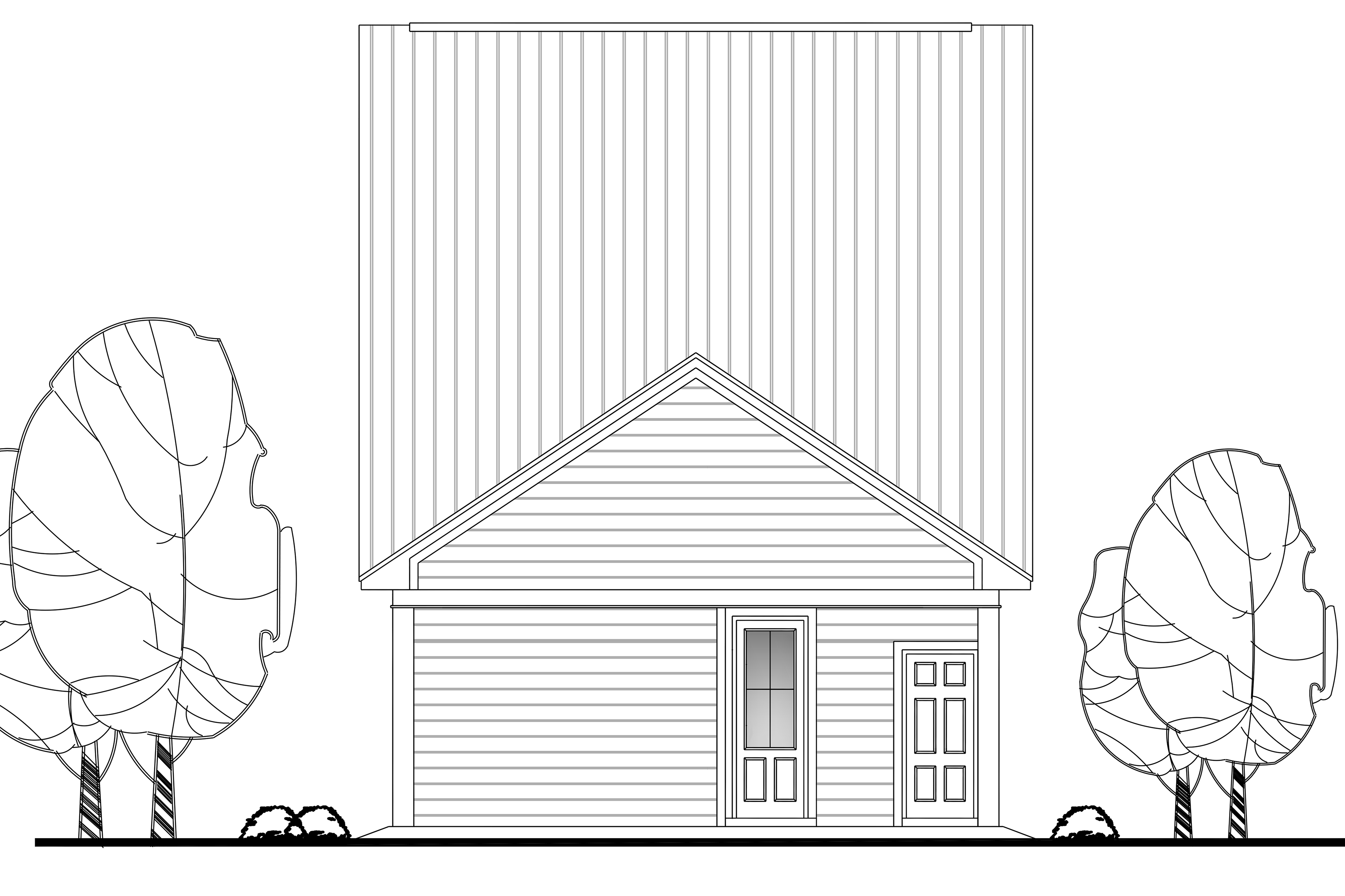 Home Plan Rear Elevation of this 4-Bedroom,2172 Sq Ft Plan -142-1122