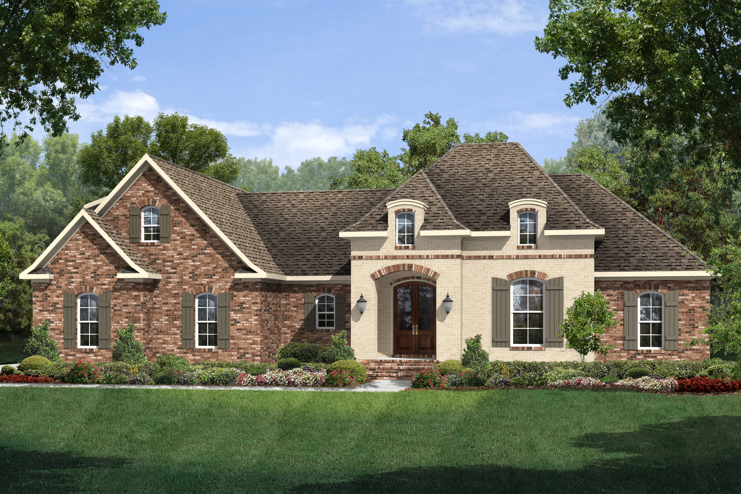 Front elevation of Country home (ThePlanCollection: House Plan #142-1126)