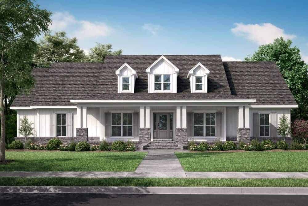 Front View of this 4-Bedroom, 2420 Sq Ft Plan - 142-1131