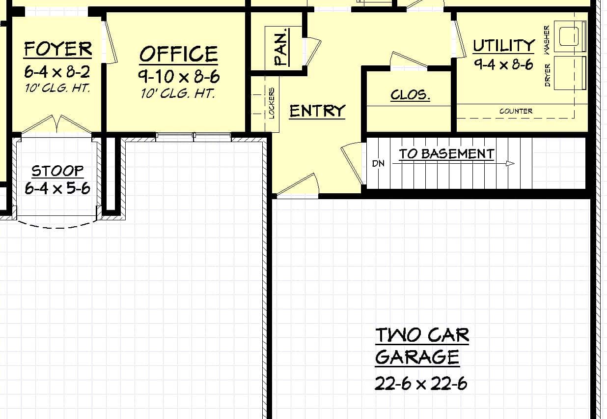 Floor Plan Basement of Traditional Plan #142-1137