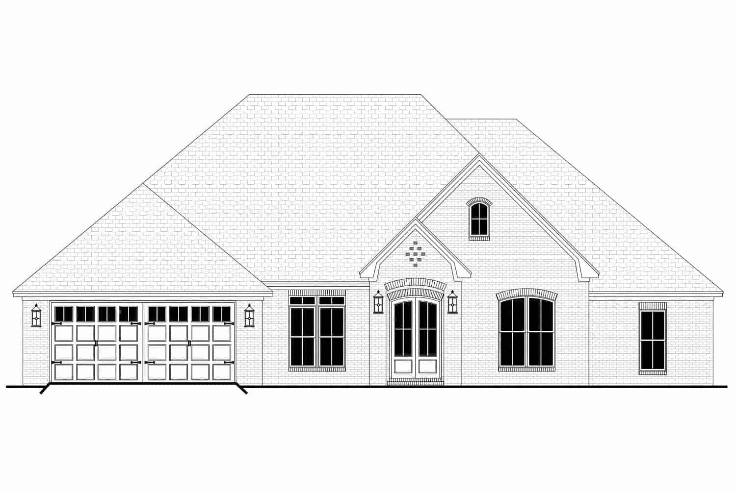 Home Plan Front Elevation of this 4-Bedroom,2380 Sq Ft Plan -142-1142