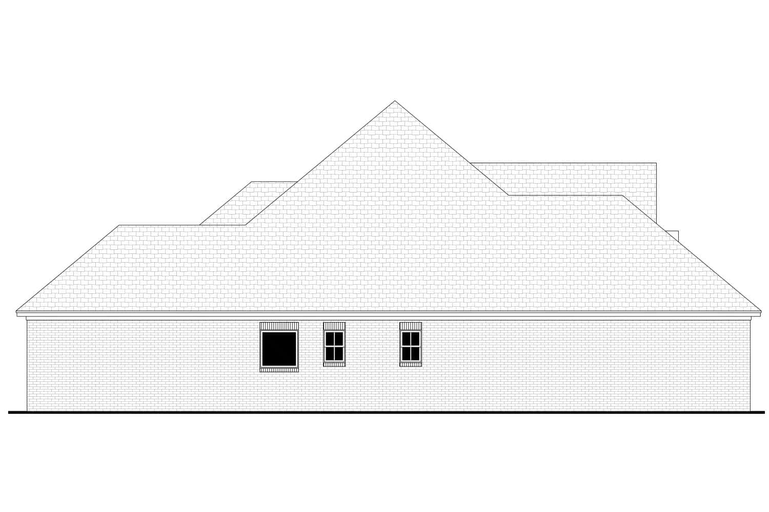 Home Plan Left Elevation of this 4-Bedroom,2380 Sq Ft Plan -142-1142