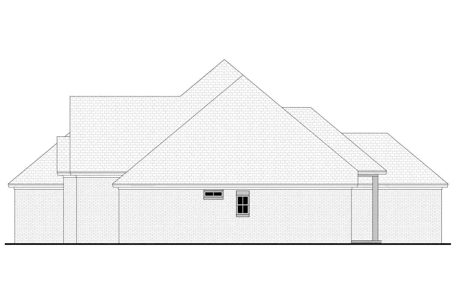 Home Plan Right Elevation of this 4-Bedroom,2380 Sq Ft Plan -142-1142