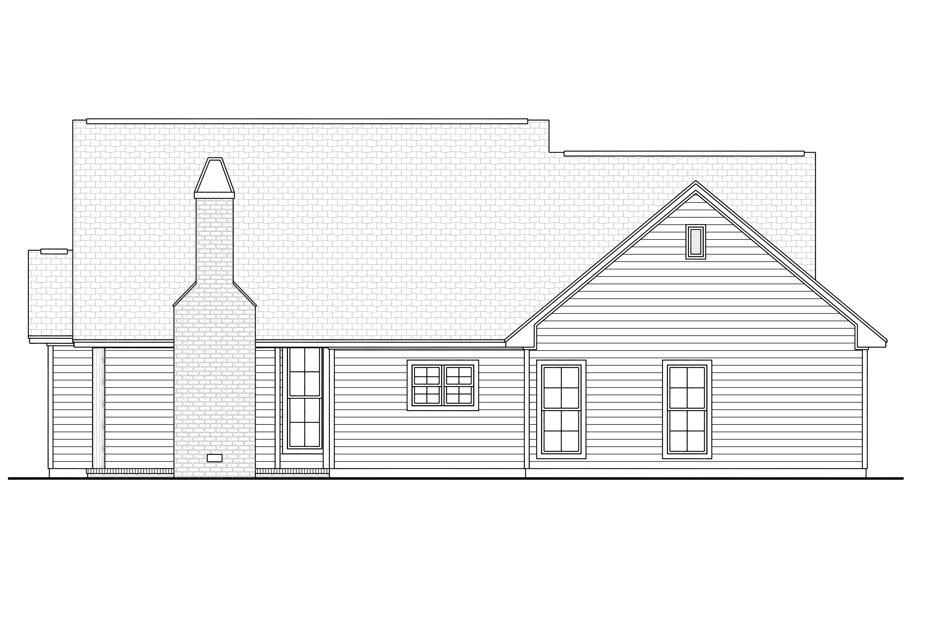 Home Plan Rear Elevation of this 3-Bedroom,1600 Sq Ft Plan -142-1144