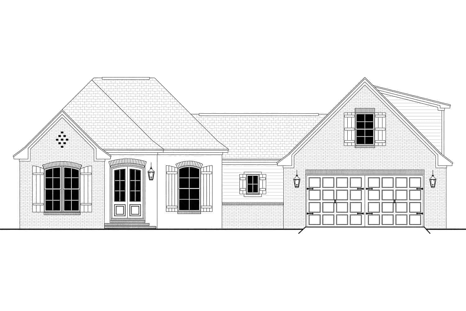Home Plan Front Elevation of this 3-Bedroom,1884 Sq Ft Plan -142-1145