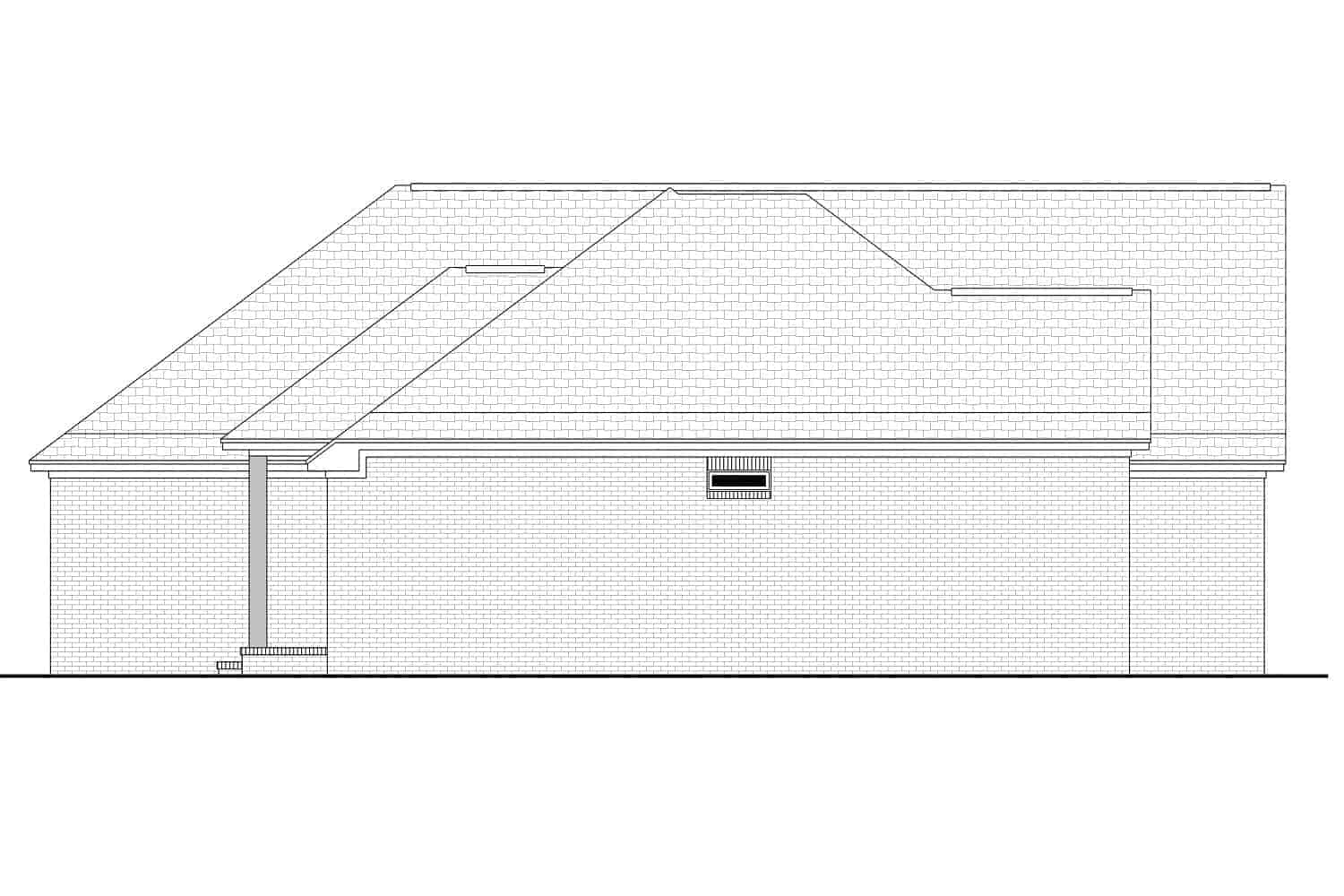 Home Plan Left Elevation of this 3-Bedroom,1884 Sq Ft Plan -142-1145