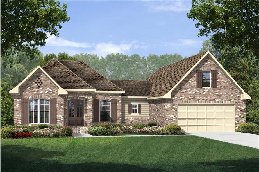 Front View of this 3-Bedroom, 1884 Sq Ft Plan - 142-1145