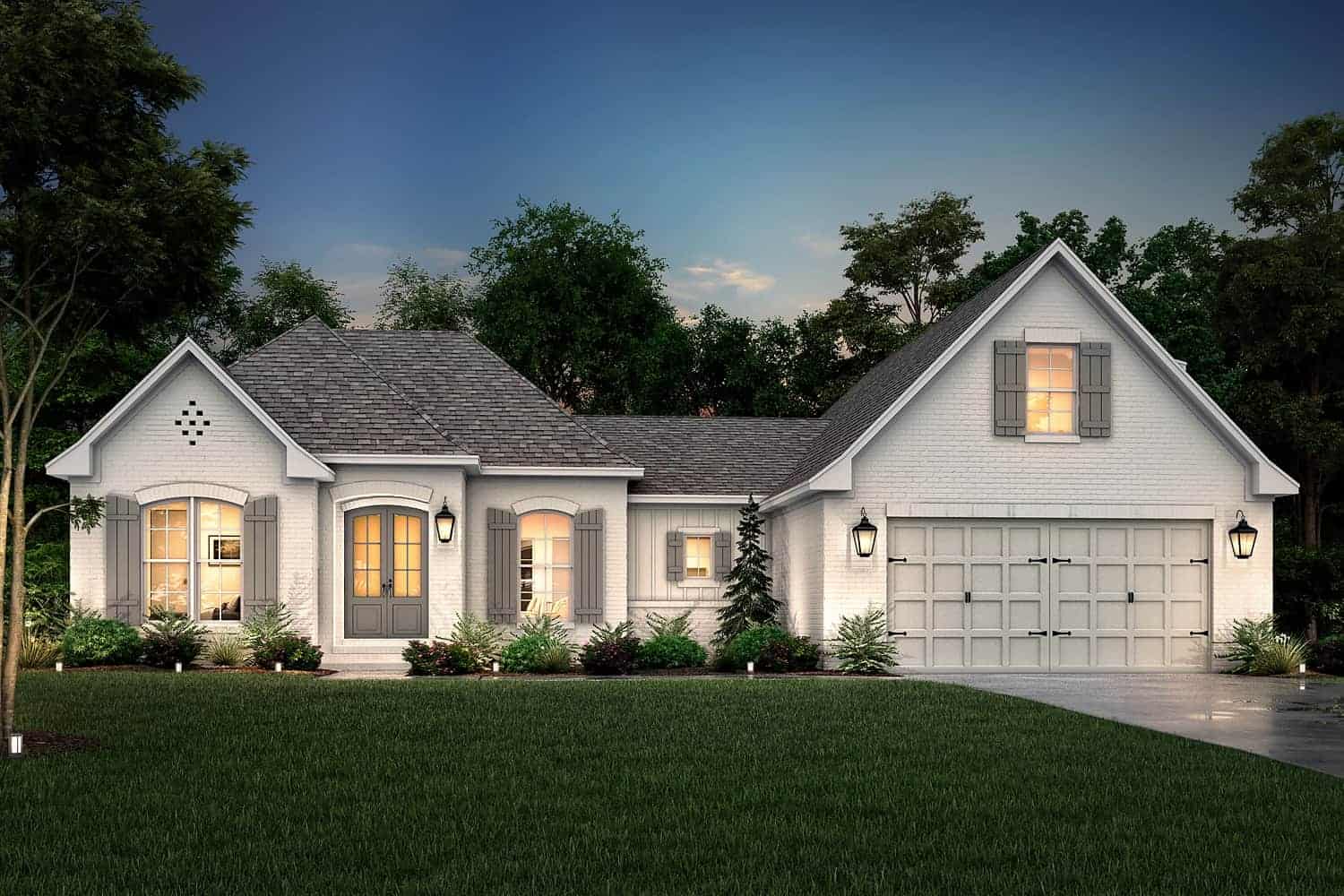 Front elevation of Country home (ThePlanCollection: House Plan #142-1145)