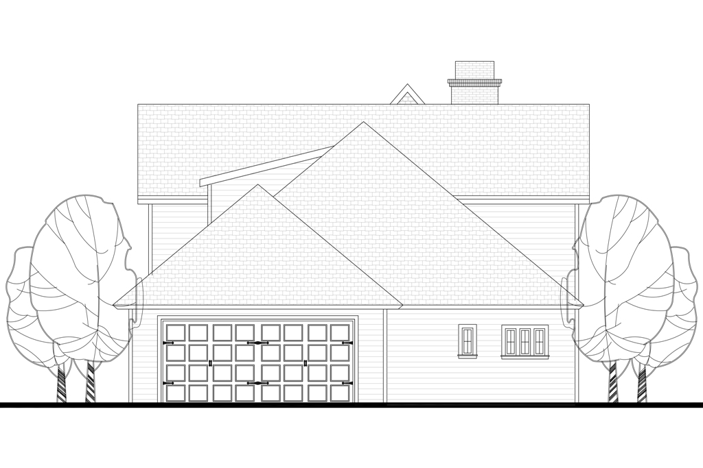 Home Plan Rear Elevation of this 4-Bedroom,2166 Sq Ft Plan -142-1148