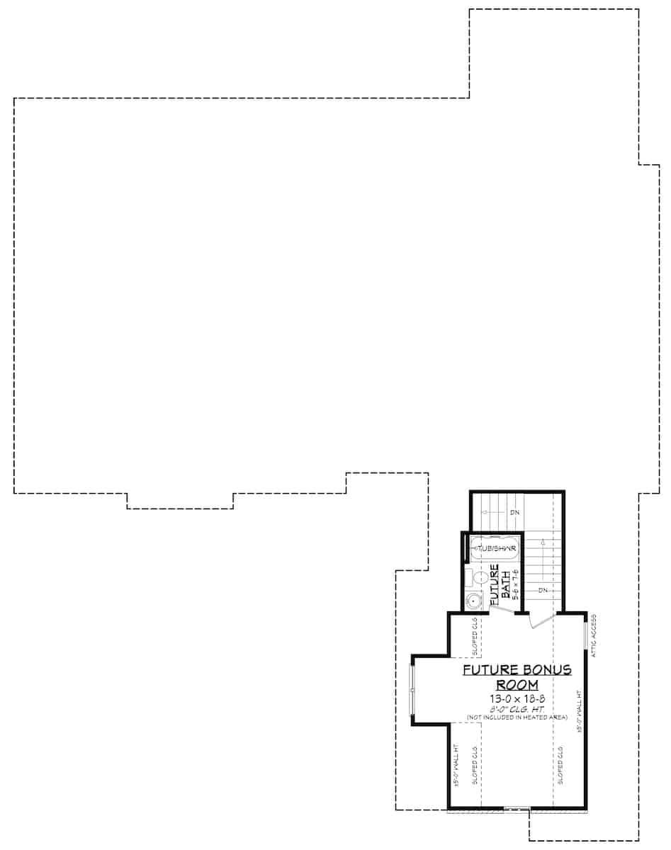Bonus Room of Ranch Plan #142-1150